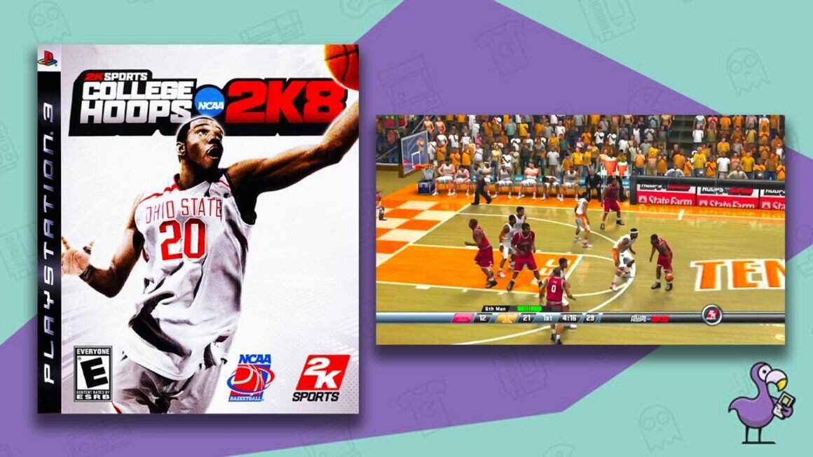 Jeux PS3 rares - College Hoops NCAA 2K8 game case cover art PS3